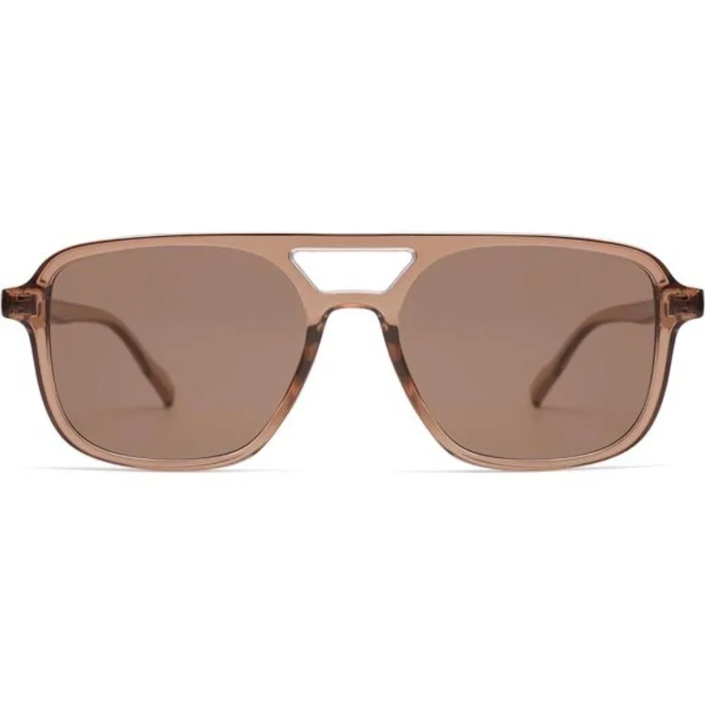 Retro Aviator Sunglasses for Women Men Coffee/Coffee
